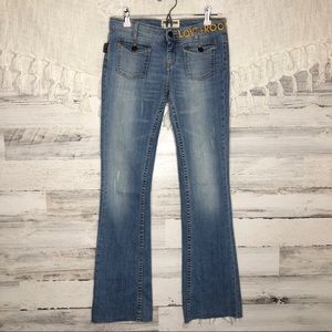 Zadig & Voltaire Love + Rock raw hem jeans